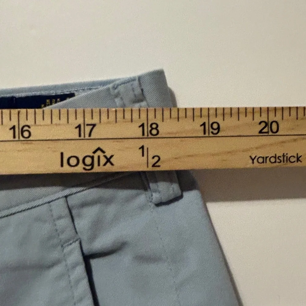 Polo Ralph Lauren Mens Stretch Straight Fit 7 Chino Shorts Light Blue Size 36